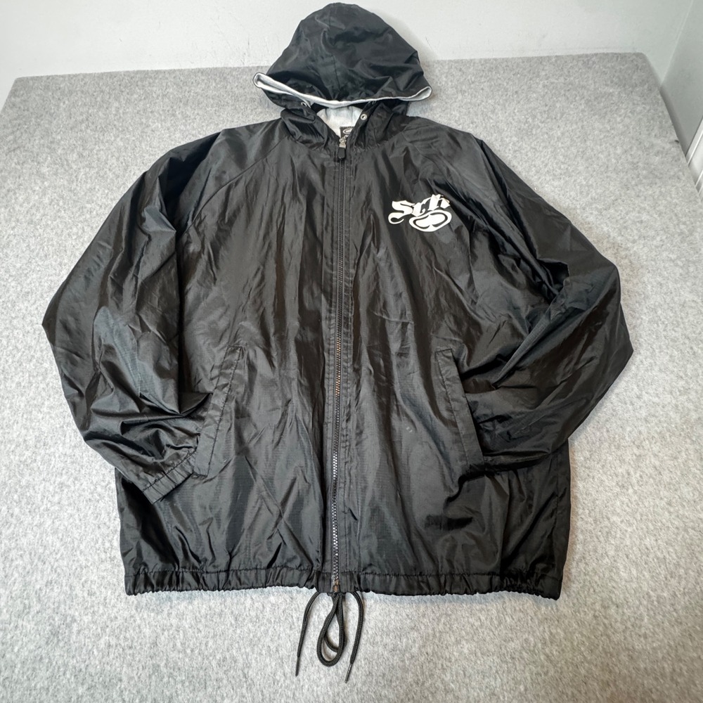 Vintage SRH Windbreaker‎ Jacket Y2K Skater Surfer Lined Hooded Streetwear Medium
